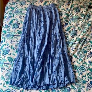 NWOT Zara Eyelet Maxi Skirt